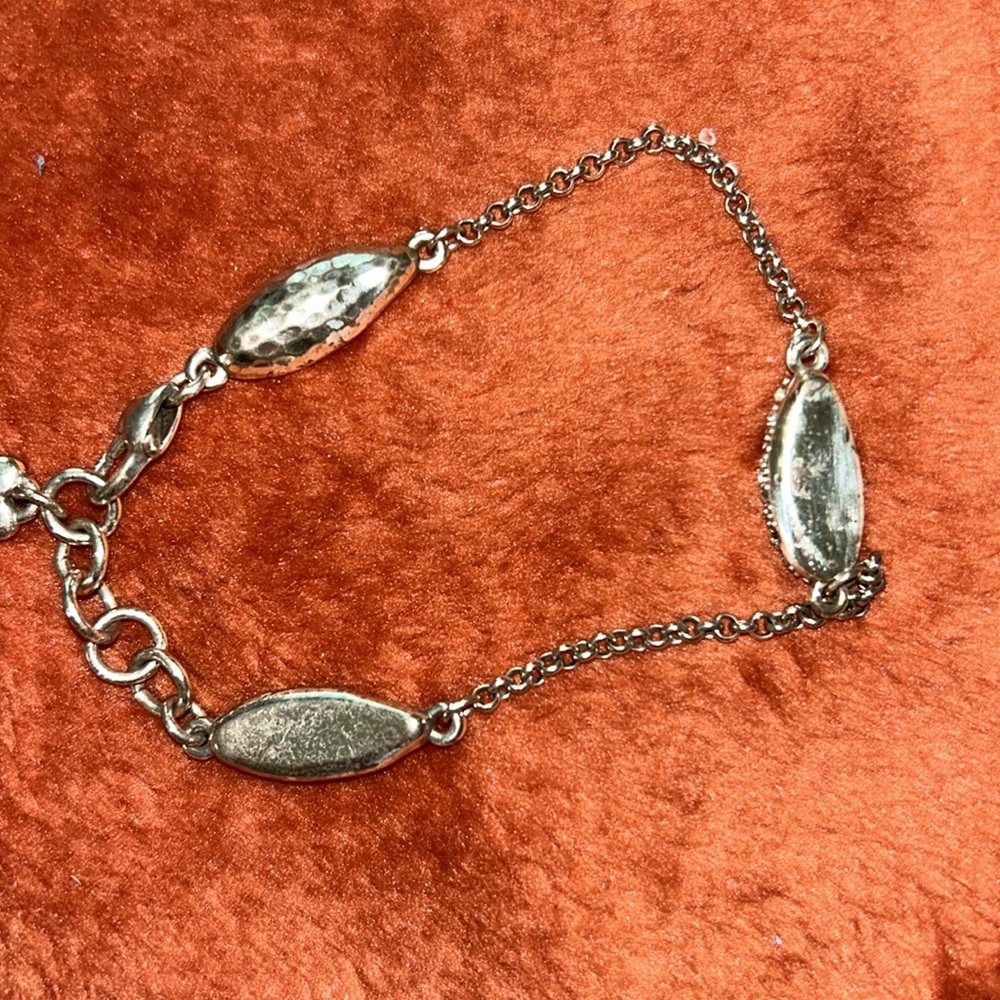 Brighton Silver Bracelet with Textured Charms
